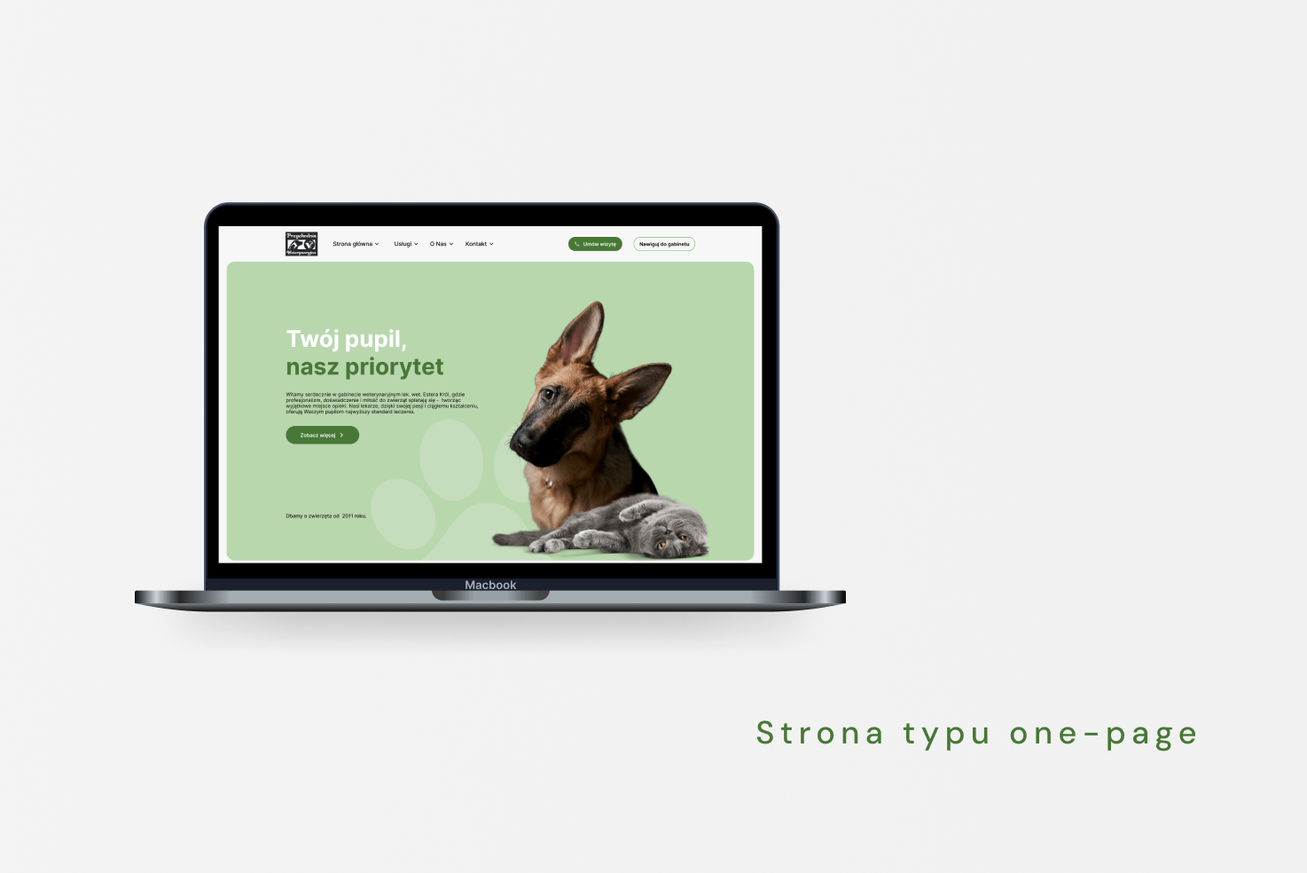 Strona typu one-page - Weterynarz Estera Król